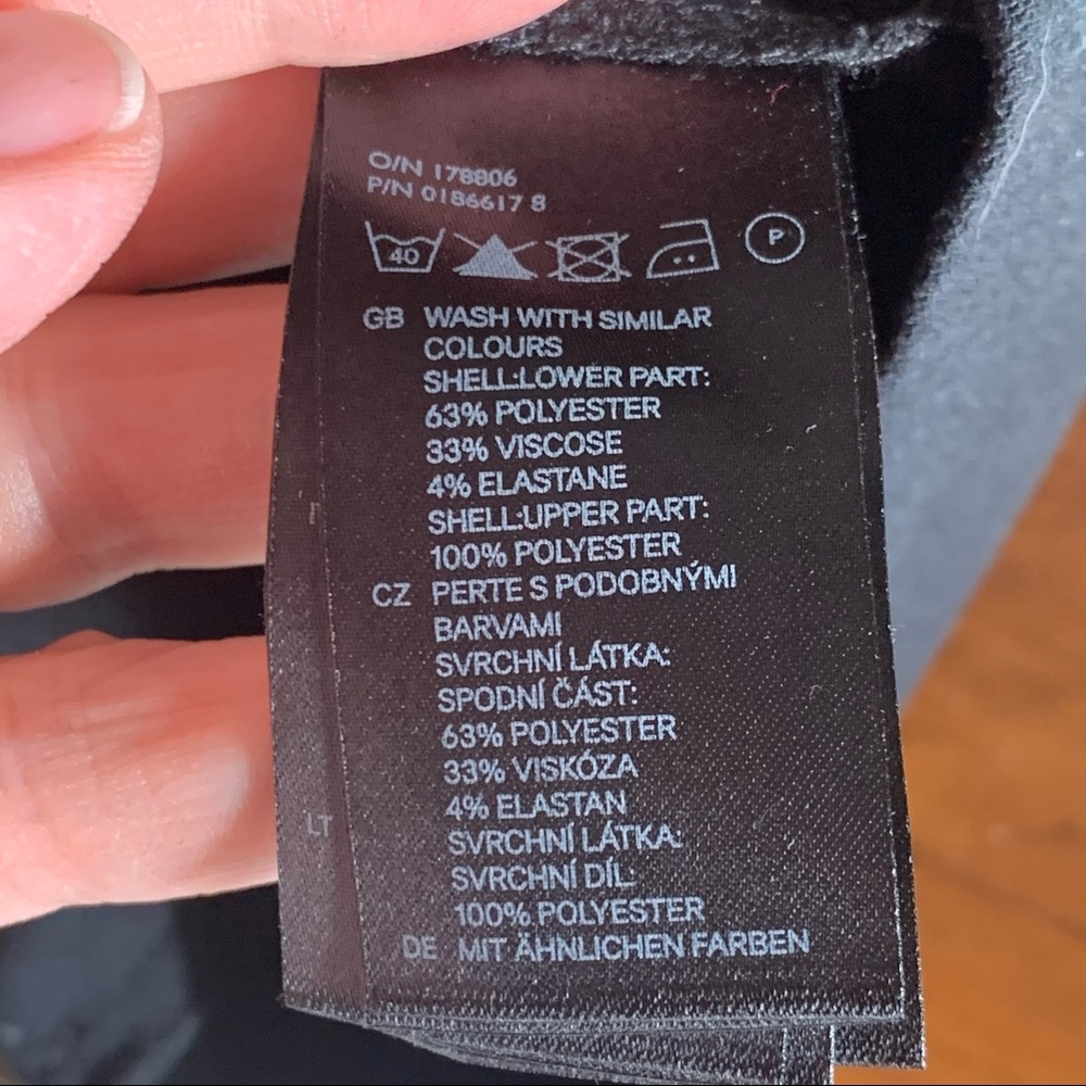 NWT H&M Sheer Sweetheart Neckline Little Black Dress Cocktail Party LBD Size 8 - Picture 15 of 16